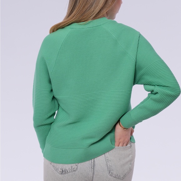 Minark Women’s Ribbed Raglan Sleeve Top Sweater - Picture 3 of 4